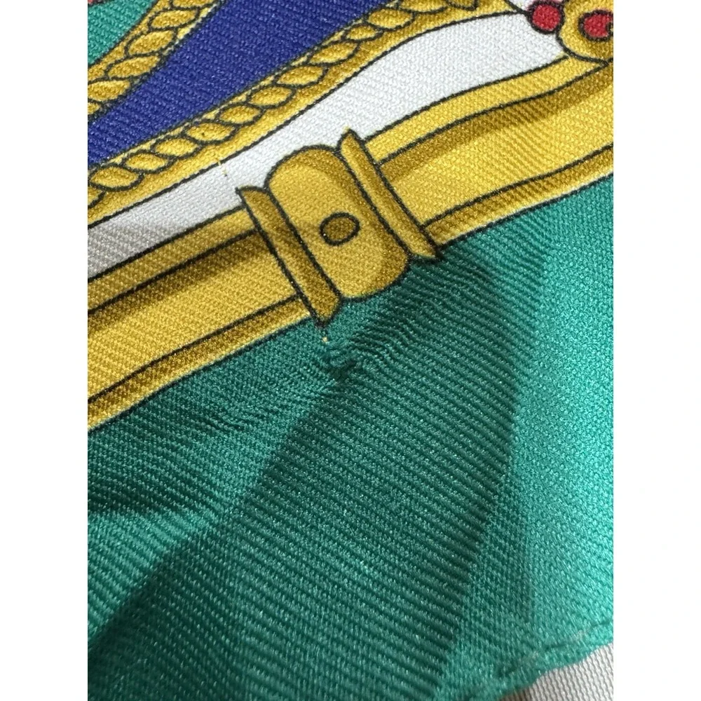 Made in Italy Equestrian Chain Print Square Scarf 34